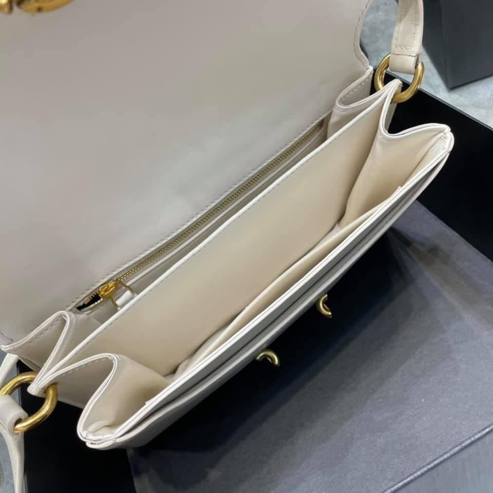 YSL Le Maillon Satchel Smooth Leather Bag