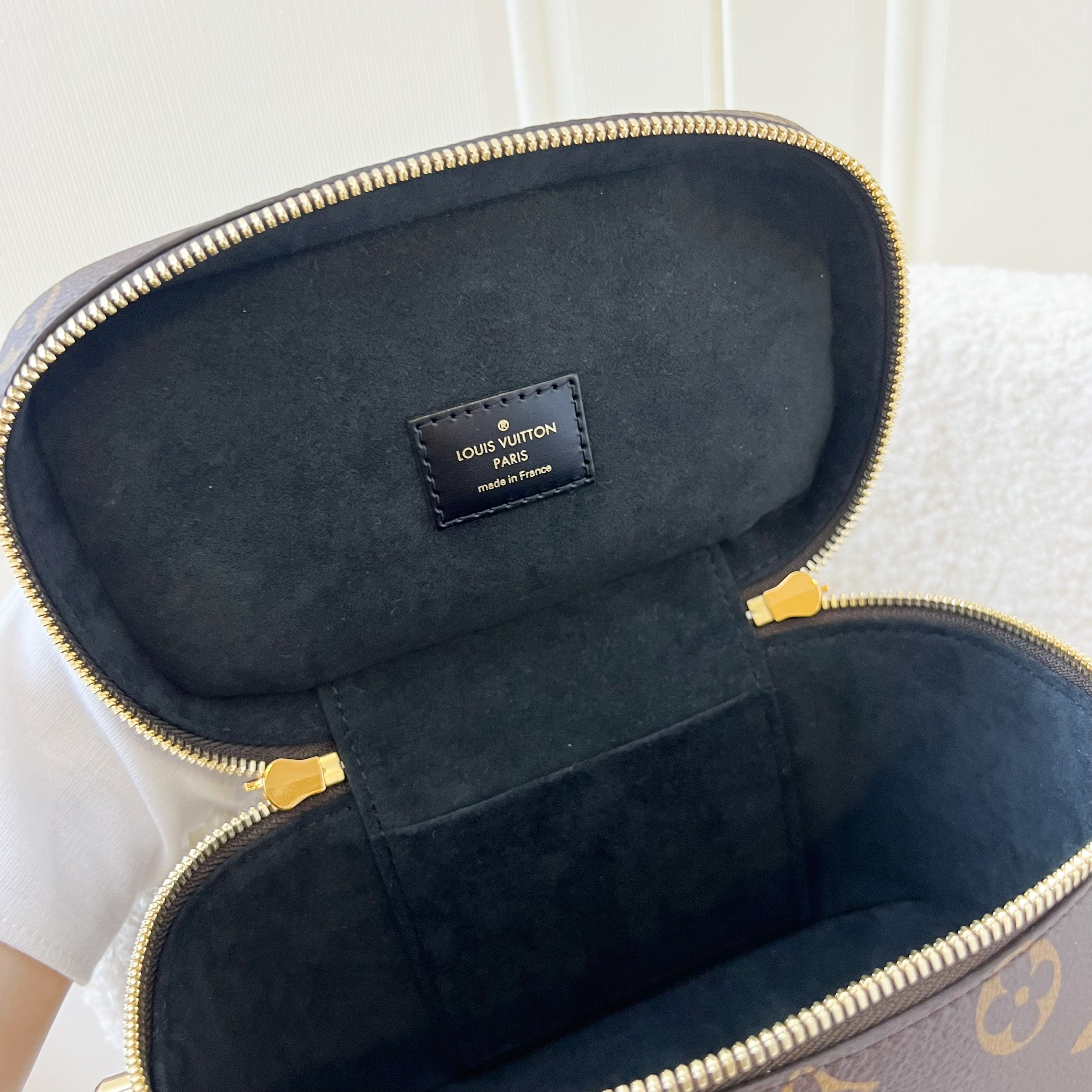 LV Vanity PM in Monogram Canvas, Black Calfskin Trim and GHW