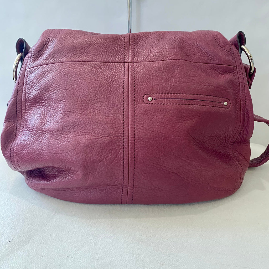 B. MAKOWSKY Leather Shoulder Bag Magenta