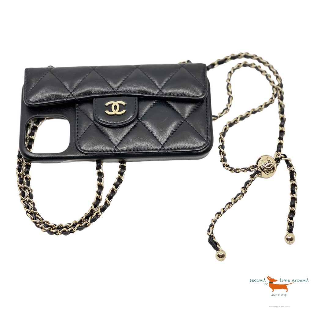 Chanel I Phone cover with chain for I phone 13 and I Phone 13 pro