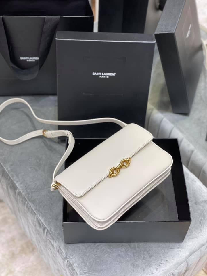 YSL Le Maillon Satchel Smooth Leather Bag