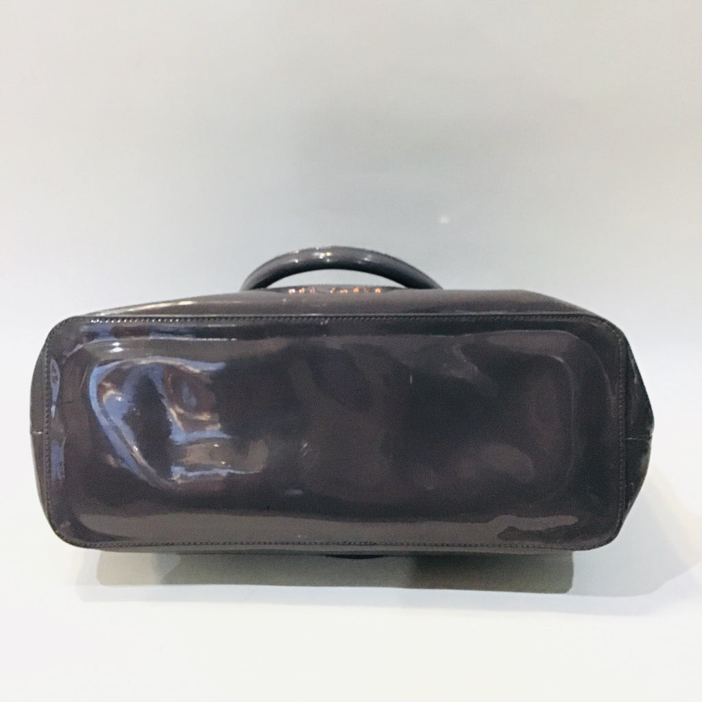 TED BAKER Gray Patent Leather Satchel