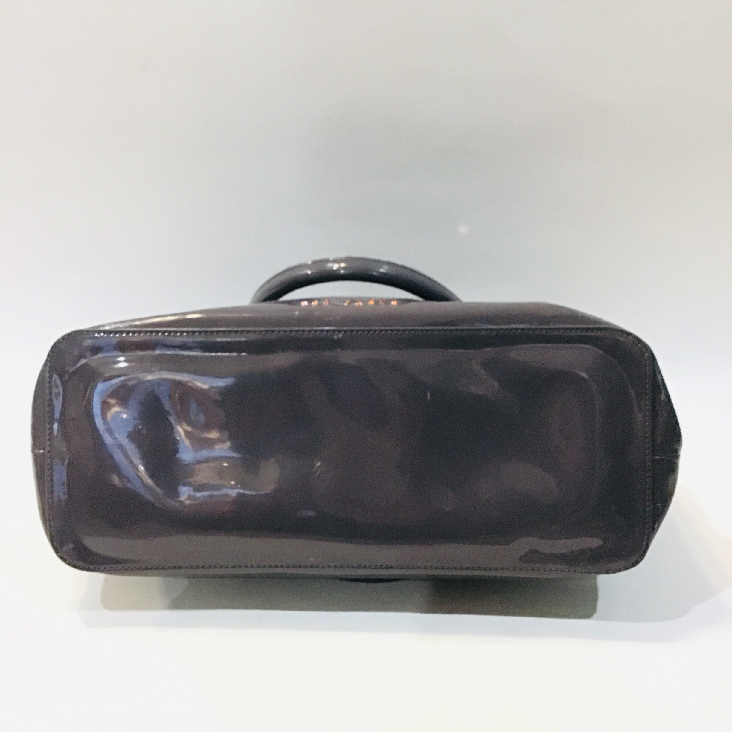 TED BAKER Gray Patent Leather Satchel