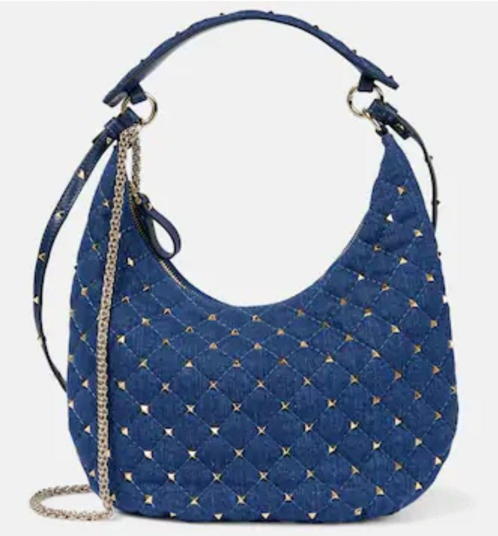 MICHAEL KORS Piper Studded Pouchette Blue River NWT