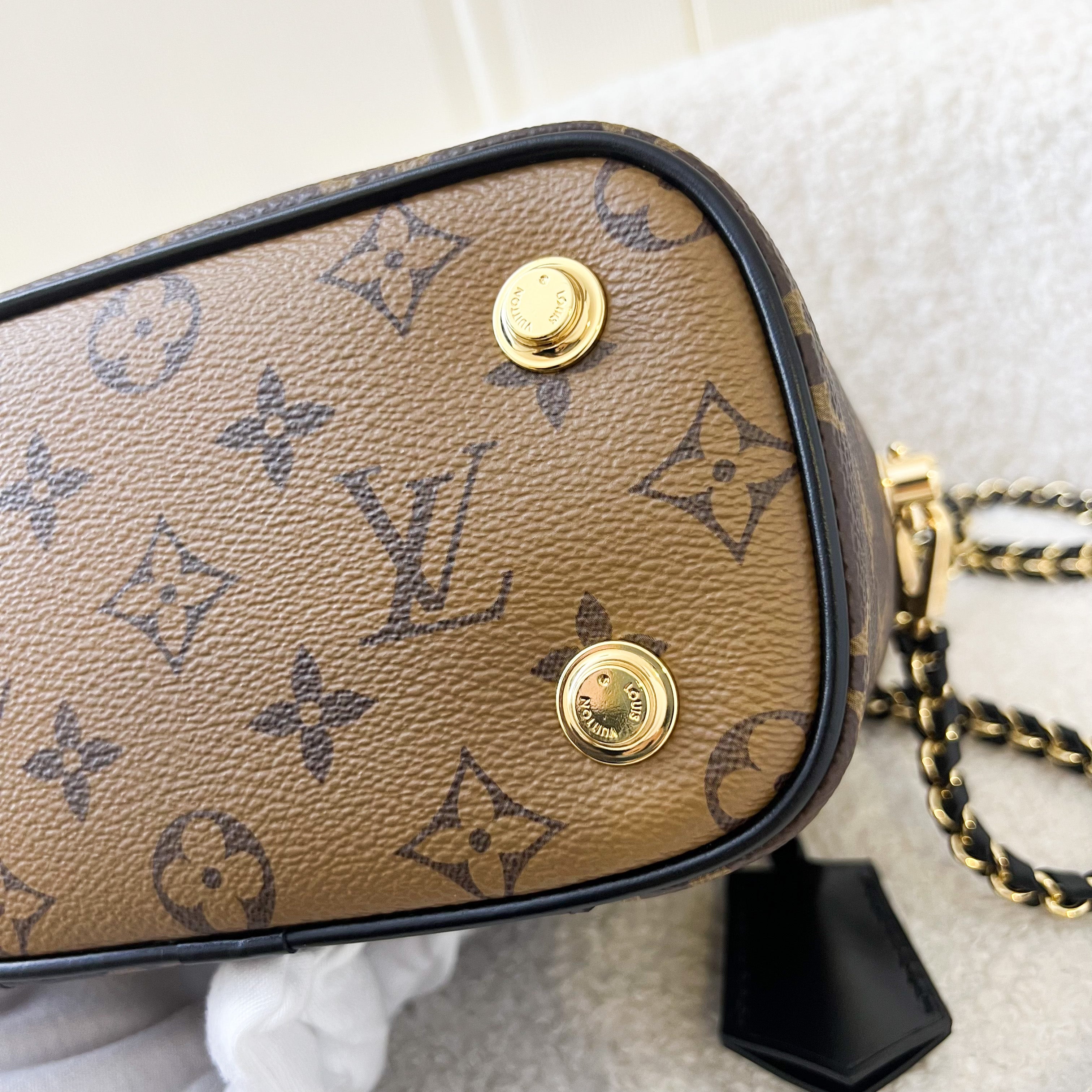 LV Vanity PM in Monogram Canvas, Black Calfskin Trim and GHW