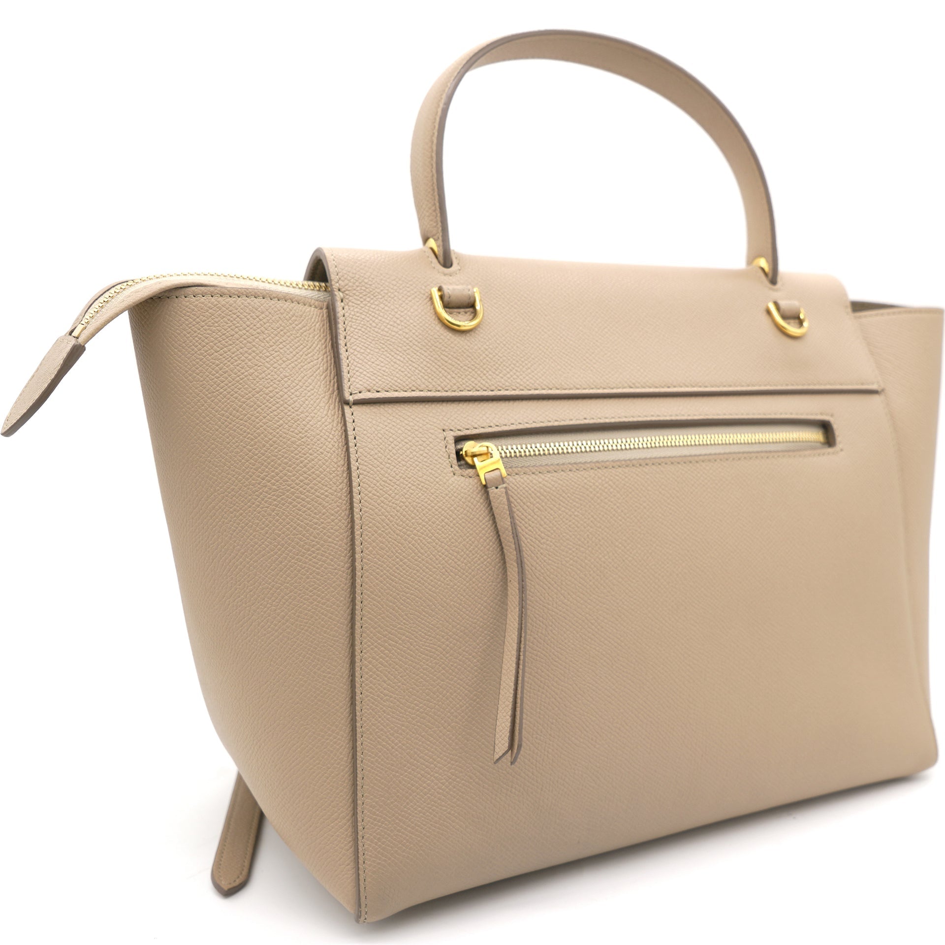 Celine Mini Belt in Grained Calfskin Light Taupe