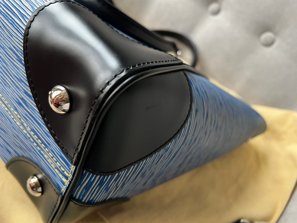 Louis Vuitton Phenix Shoulder Tote in Blue Jean Denim Blue Epi Noir