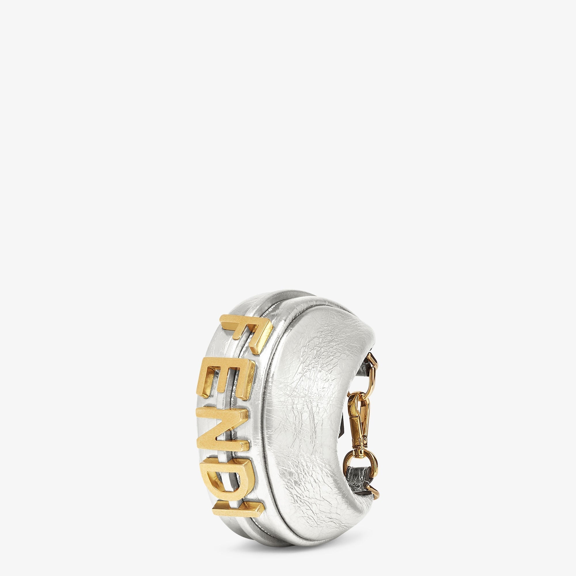 Nano Fendigraphy Silver leather charm