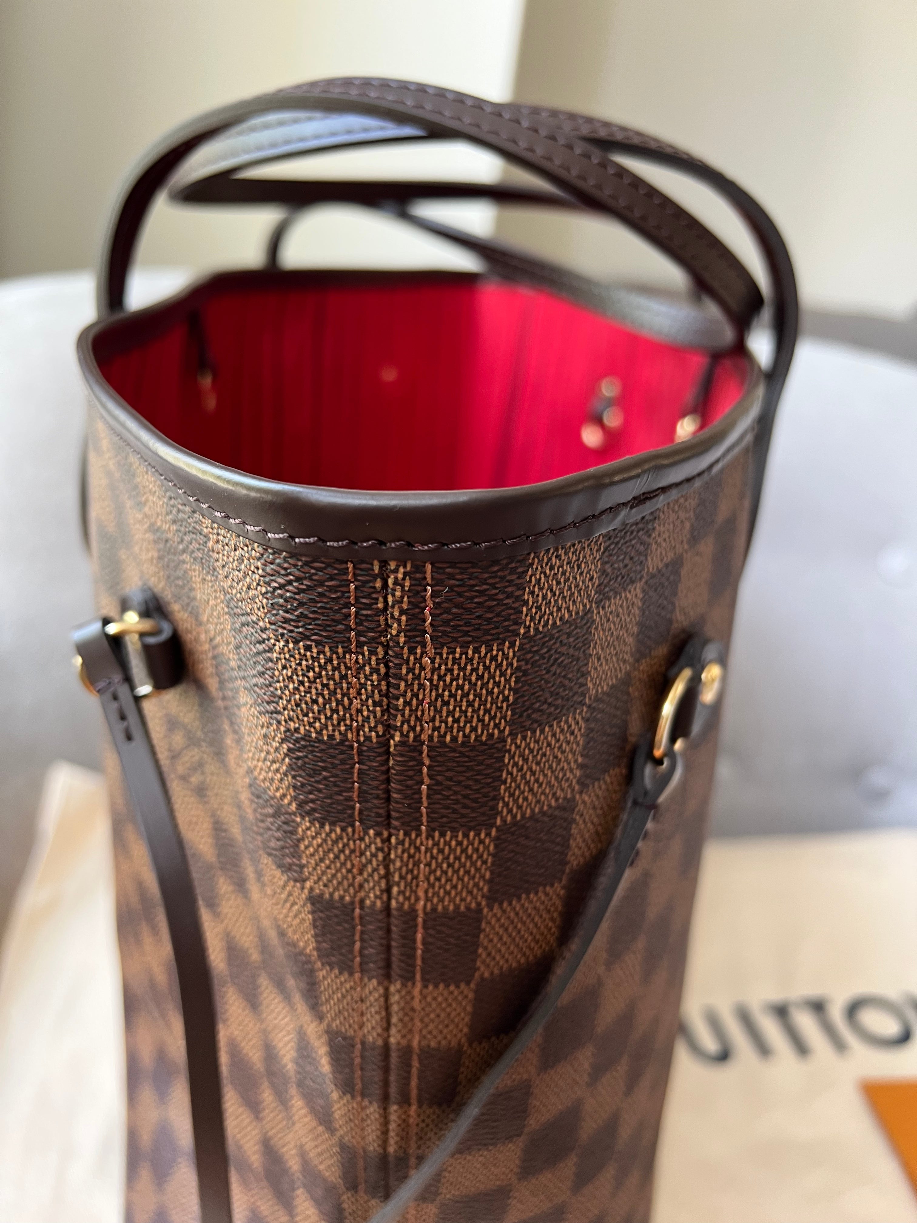 Louis Vuitton Neverfull MM Damier Ebene Cherry Interior (RRP £1,410)