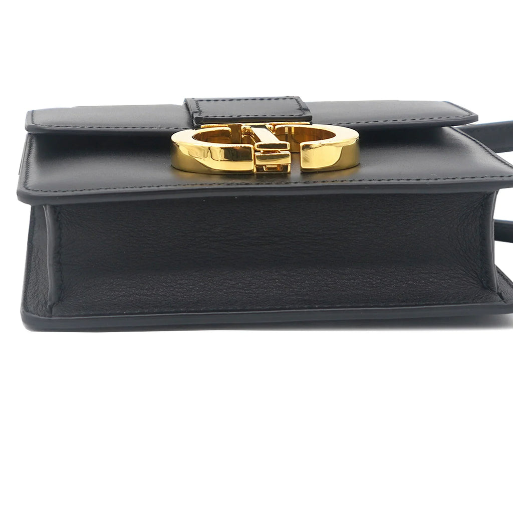 CHRISTIAN DIOR Micro 30 Montaigne Bag Box Calfskin Black