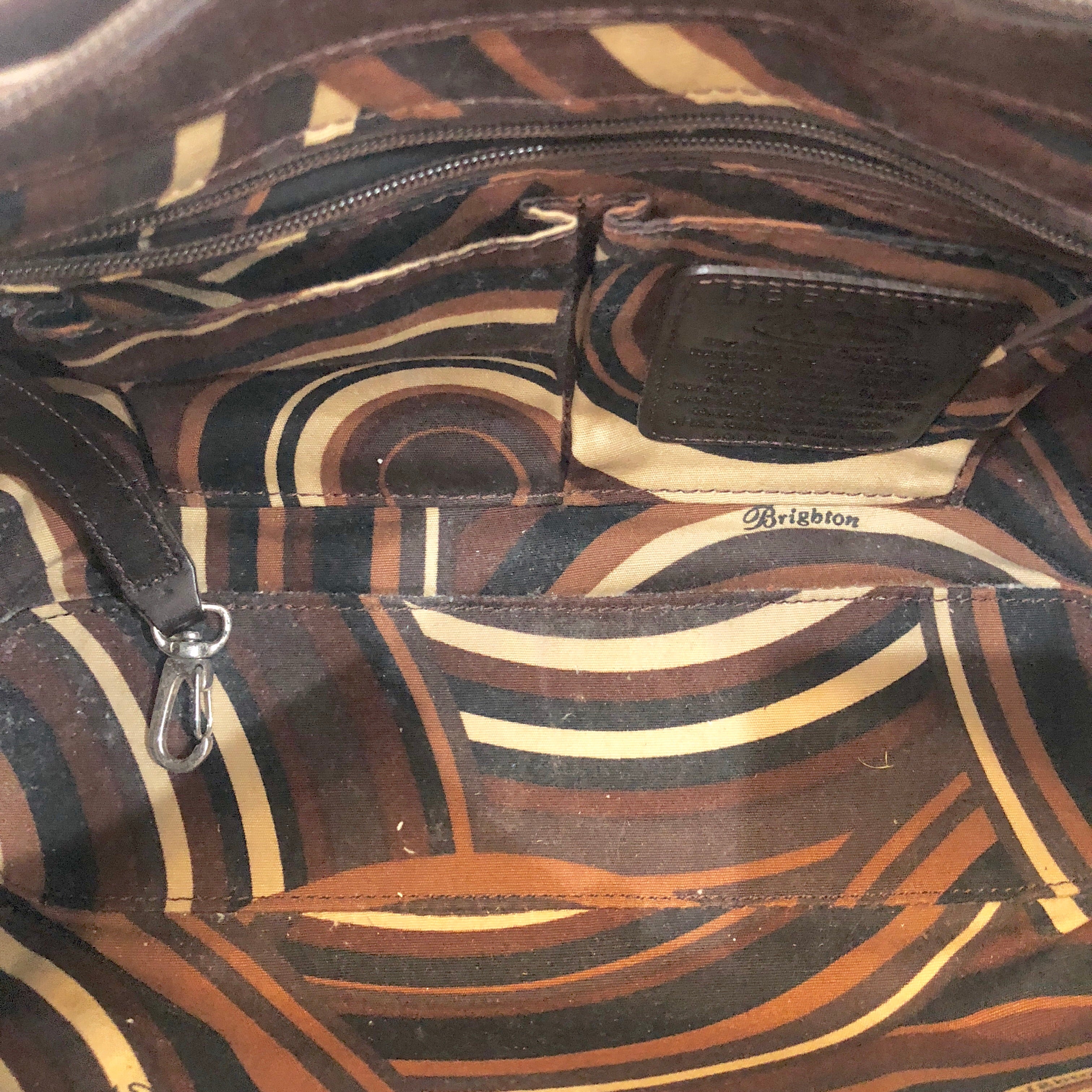 BRIGHTON Brown Patent Leather Handbag