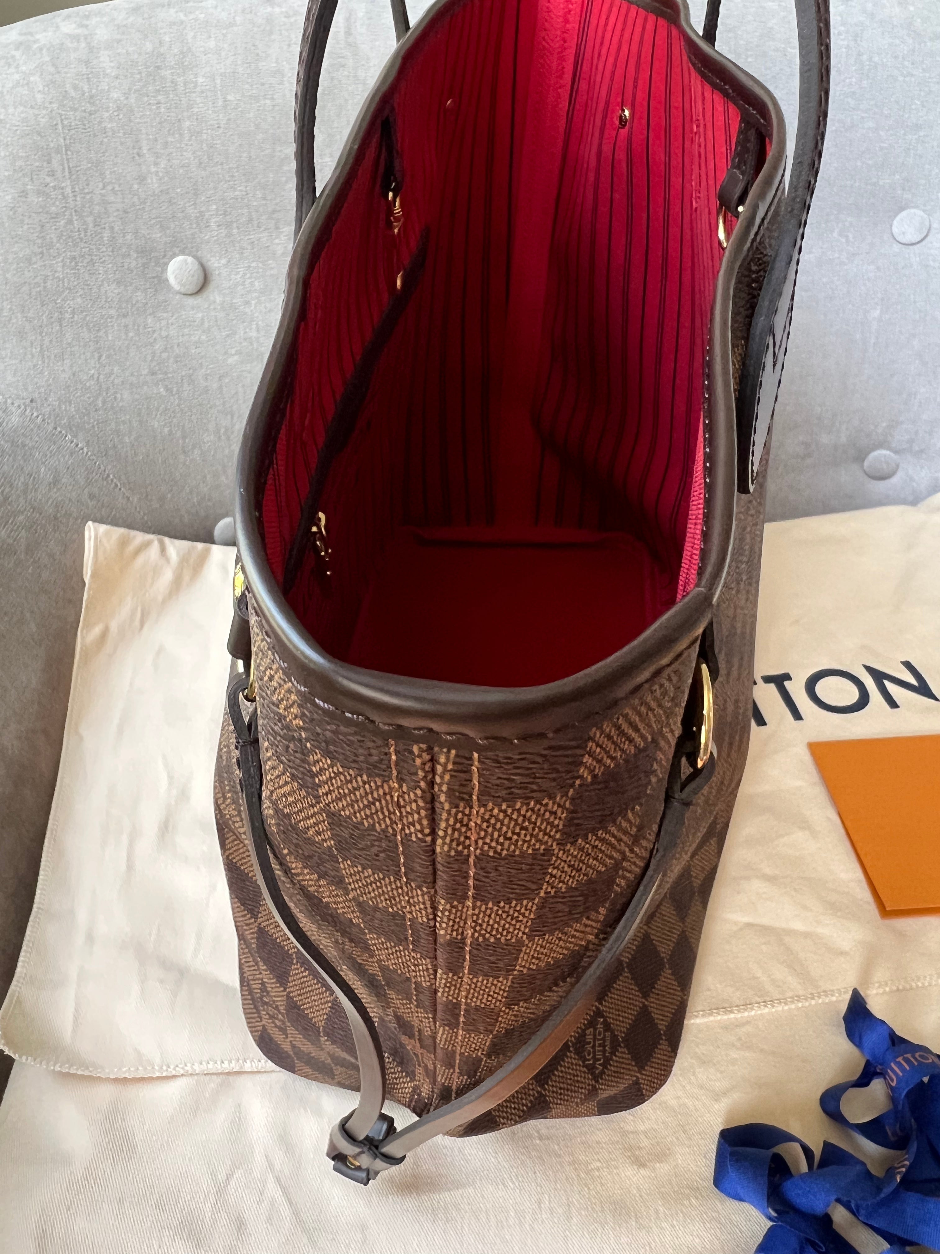 Louis Vuitton Neverfull MM Damier Ebene Cherry Interior (RRP £1,410)
