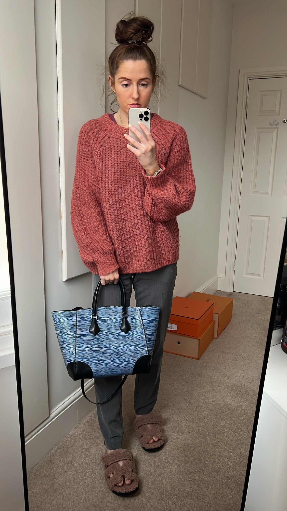 Louis Vuitton Phenix Shoulder Tote in Blue Jean Denim Blue Epi Noir