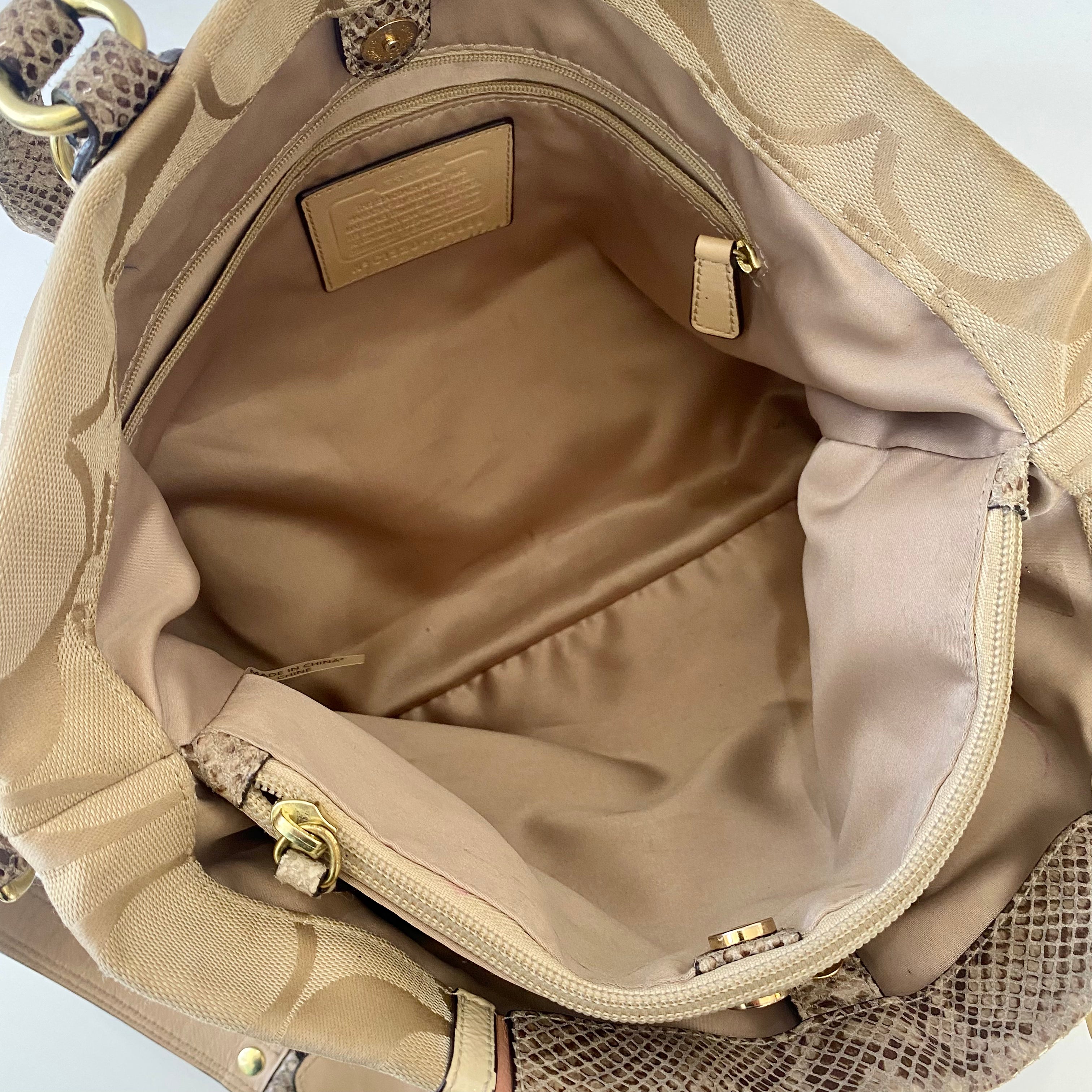 COACH Ashley Spectator Exotic Snakeskin Signature Bag