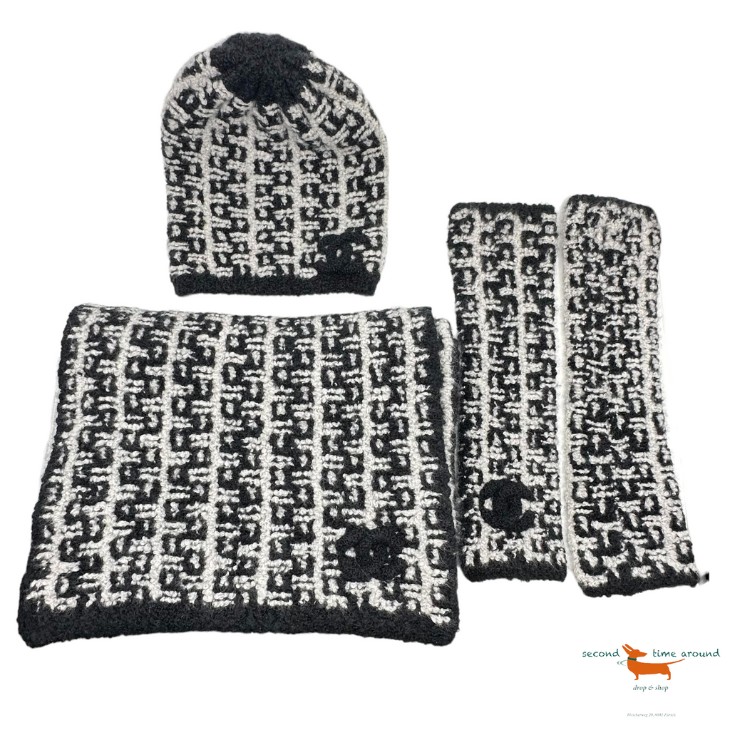 Chanel Scarf, Gloves and Hat