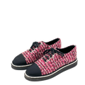 Chanel Sneakers Damen Rosa Schwarz Tweed