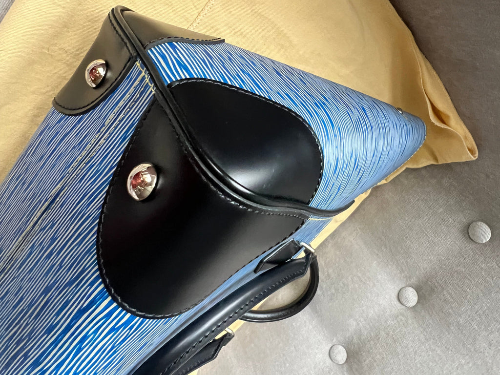 Louis Vuitton Phenix Shoulder Tote in Blue Jean Denim Blue Epi Noir