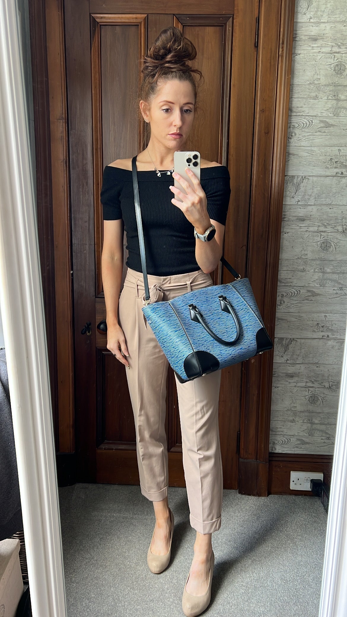 Louis Vuitton Phenix Shoulder Tote in Blue Jean Denim Blue Epi Noir