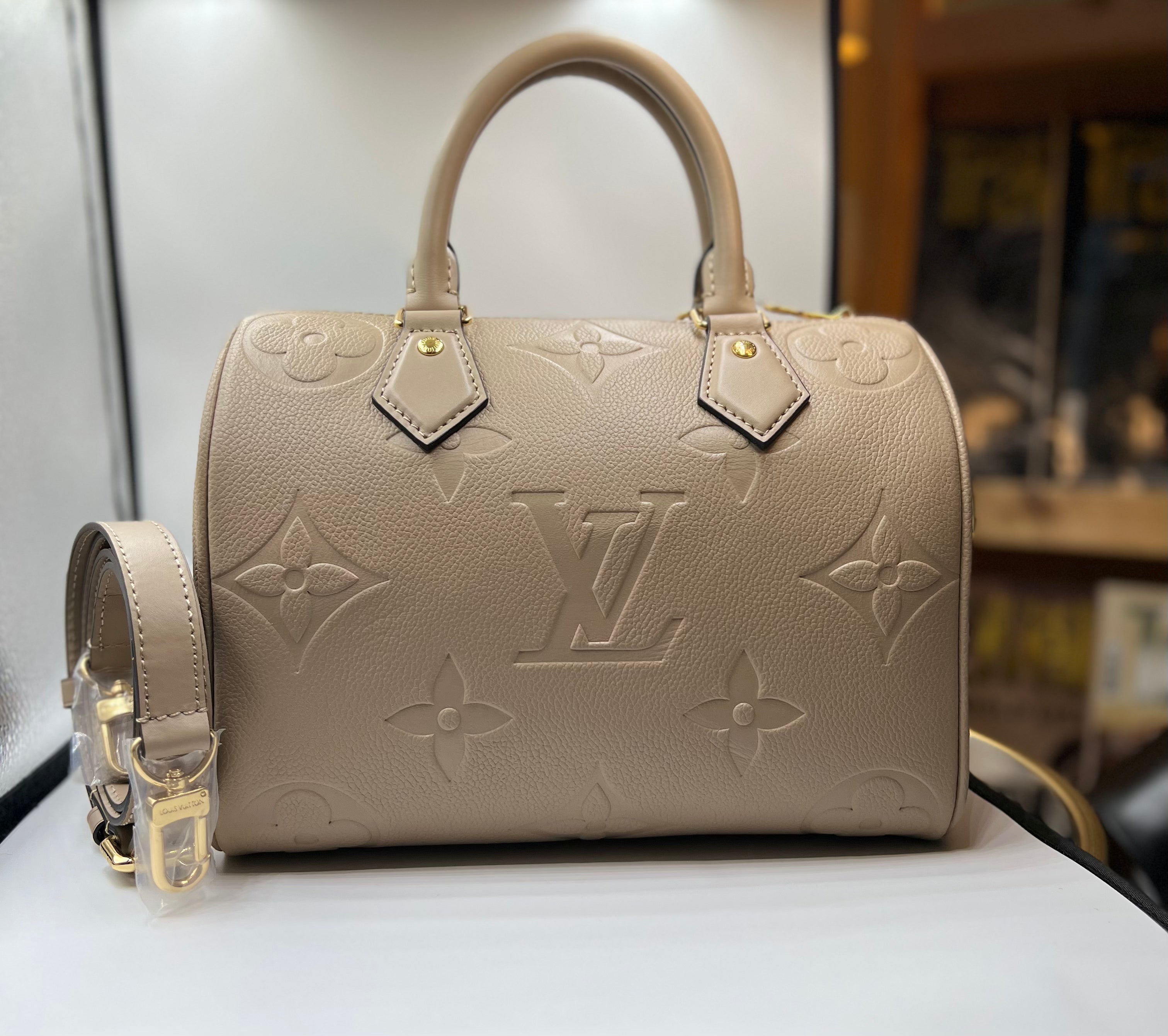 Louis Vuitton Speedy Bandouliere Bag Monogram Empreinte Giant 25