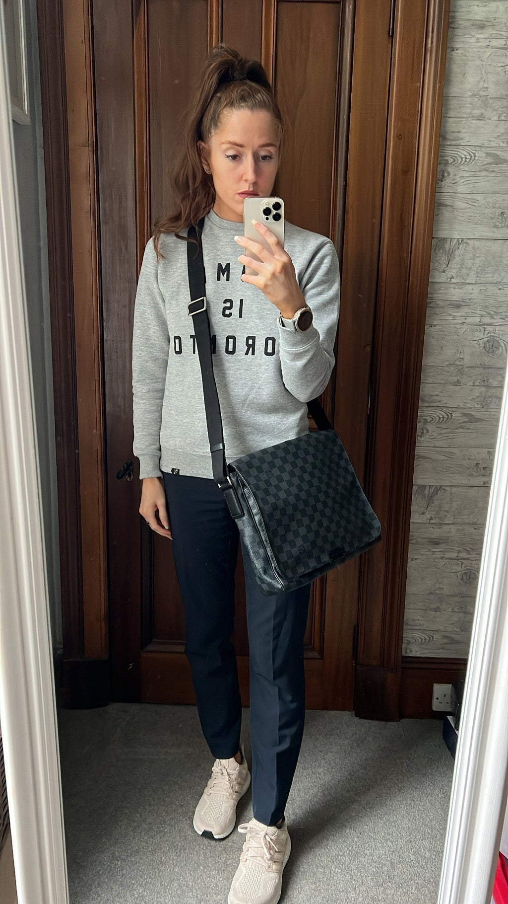 Louis Vuitton PM District Messenger Bag Damier Graphite