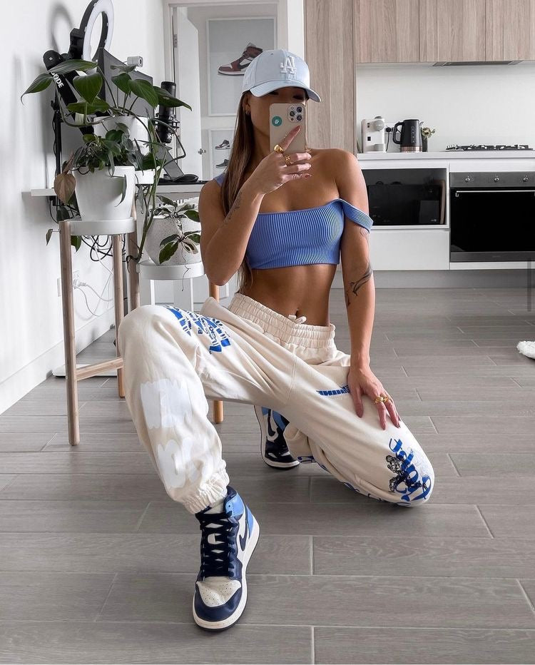 Designer Blue Black White Jordan 1 High Q AJ1 ObsiGLAMIan UNISEX ( Customs And Box ), Jordan 1 Sneakers FREE SHIPPING WITH FEDEX
