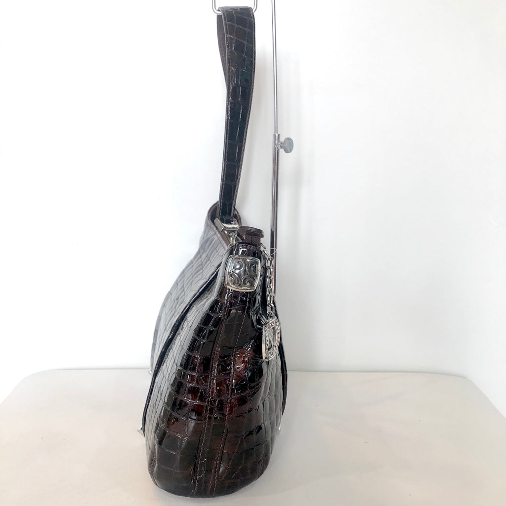 BRIGHTON Brown Patent Leather Handbag