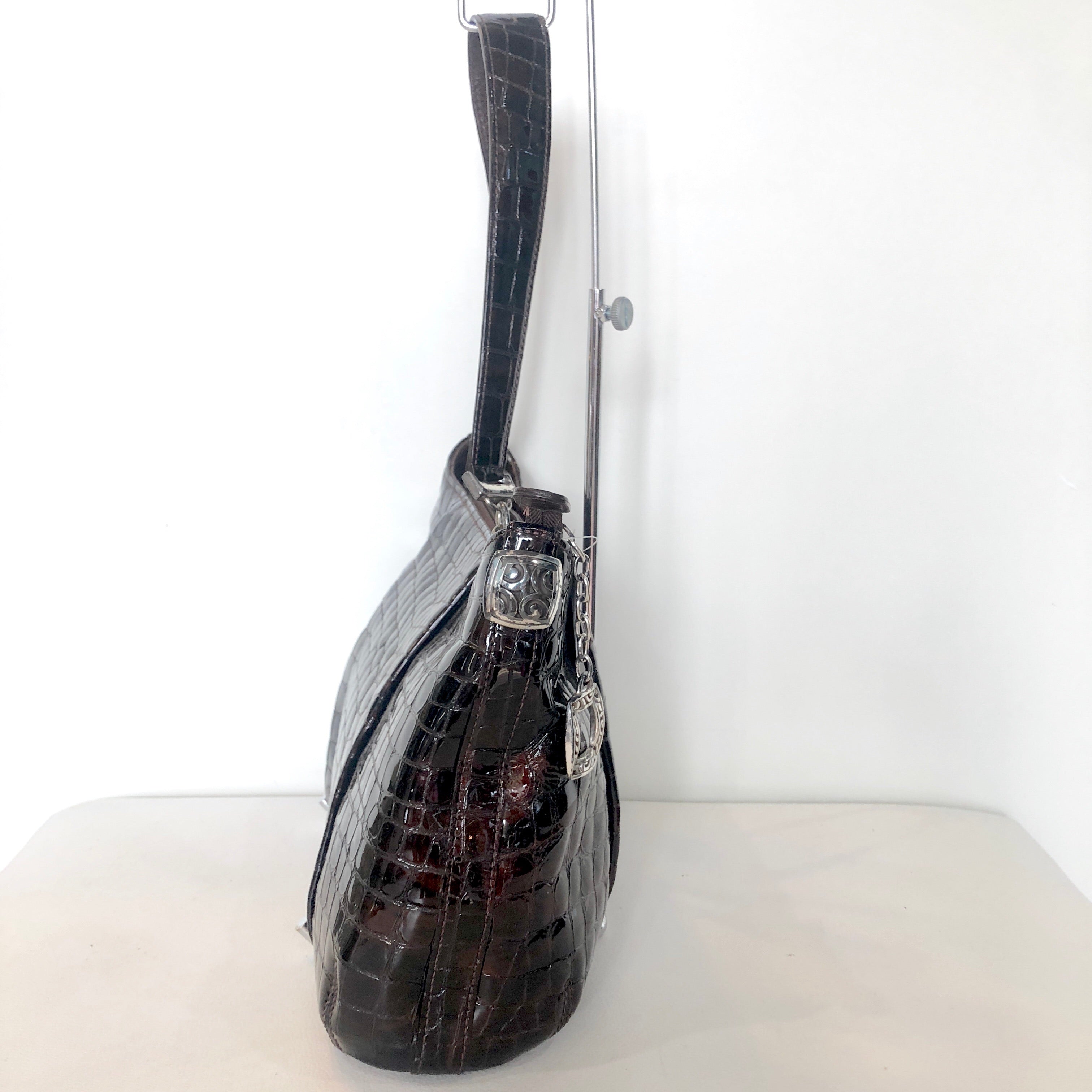 BRIGHTON Brown Patent Leather Handbag