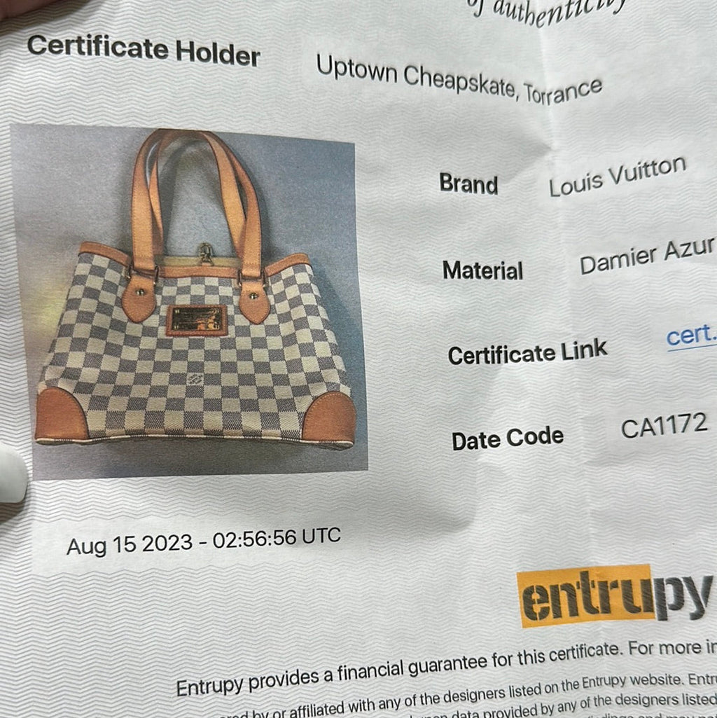 Louis Vuitton Hampstead PM Damier Azur Bag