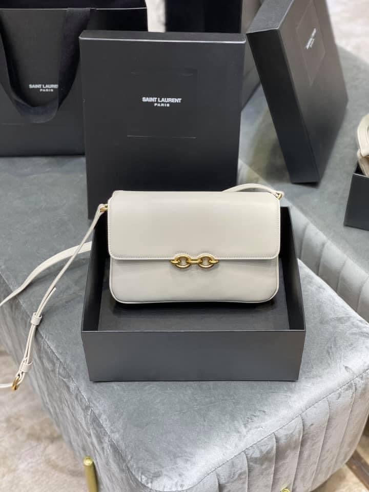 YSL Le Maillon Satchel Leather Bag