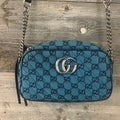 Gucci Marmont Quilted GG Canvas Crossbody Bag