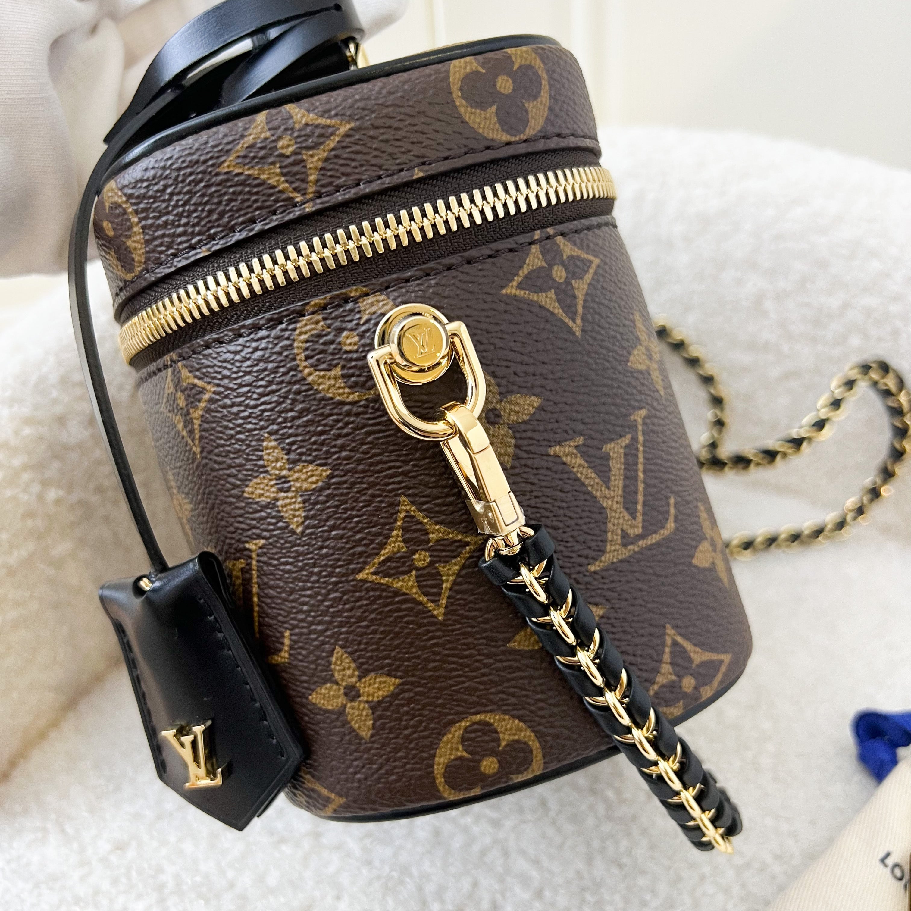 LV Vanity PM in Monogram Canvas, Black Calfskin Trim and GHW