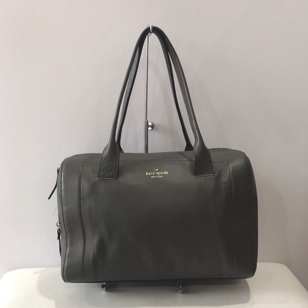 KATE SPADE Vintage Medium Gray Pebbled Leather Satchel w/ Original Dustbag