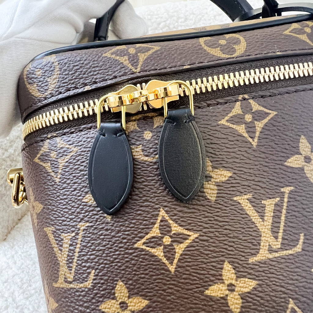 LV Vanity PM in Monogram Canvas, Black Calfskin Trim and GHW