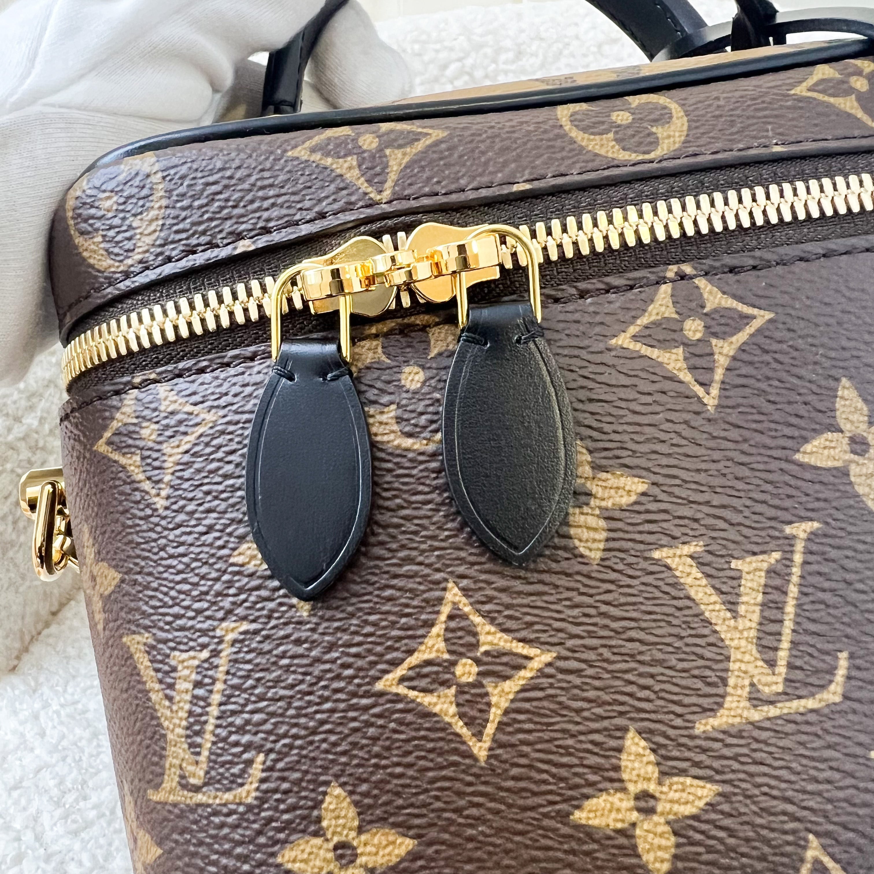LV Vanity PM in Monogram Canvas, Black Calfskin Trim and GHW