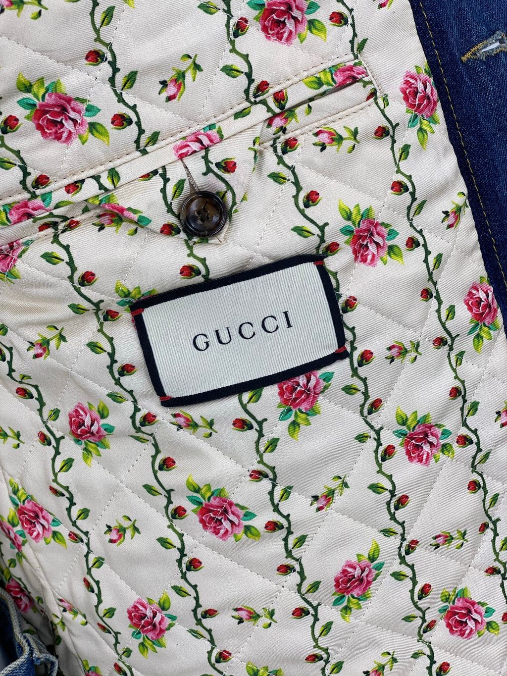 Gucci Denim Jacket with New York Yankees patch