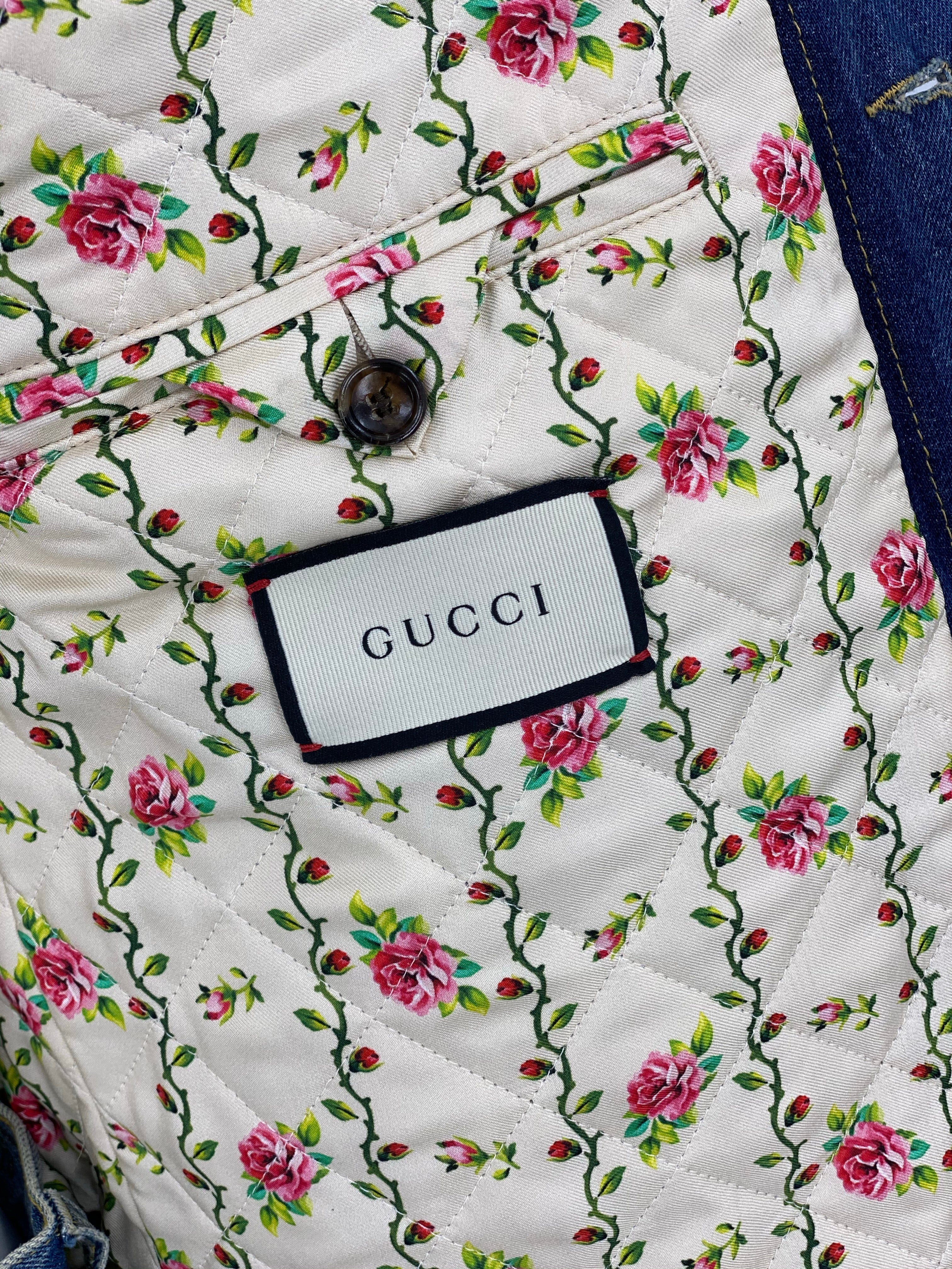 Gucci Denim Jacket with New York Yankees patch