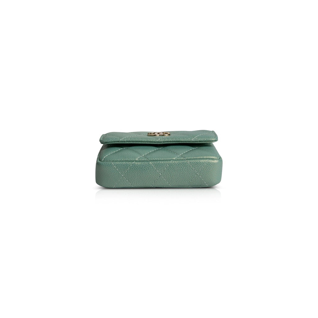 CHANEL 2021 CC Pearl Coin Purse with Chain