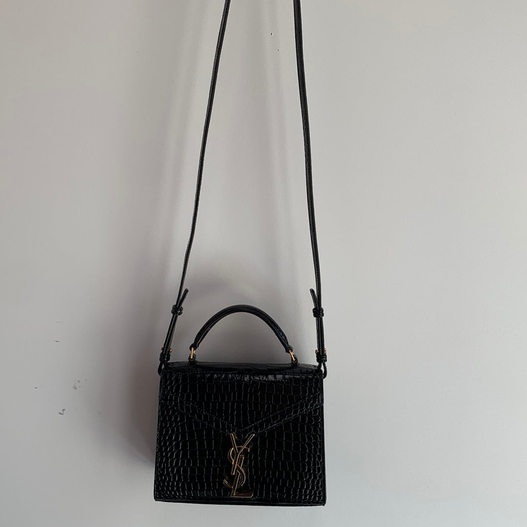 Saint Laurent Cassandra Top Handle Crocodile Bag