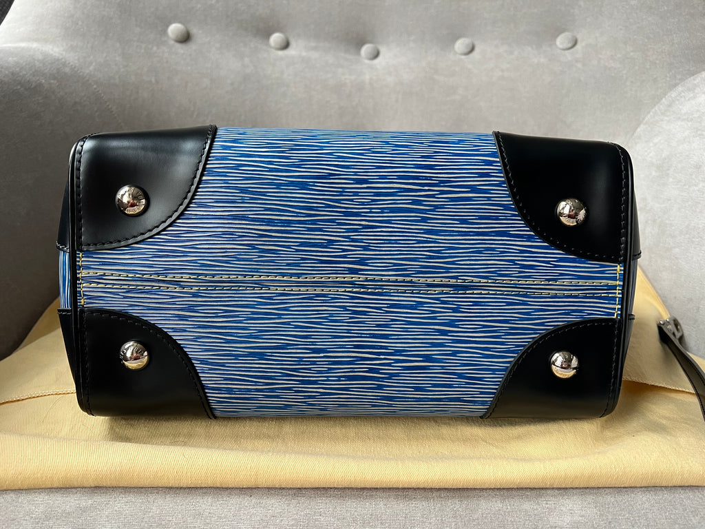 Louis Vuitton Phenix Shoulder Tote in Blue Jean Denim Blue Epi Noir