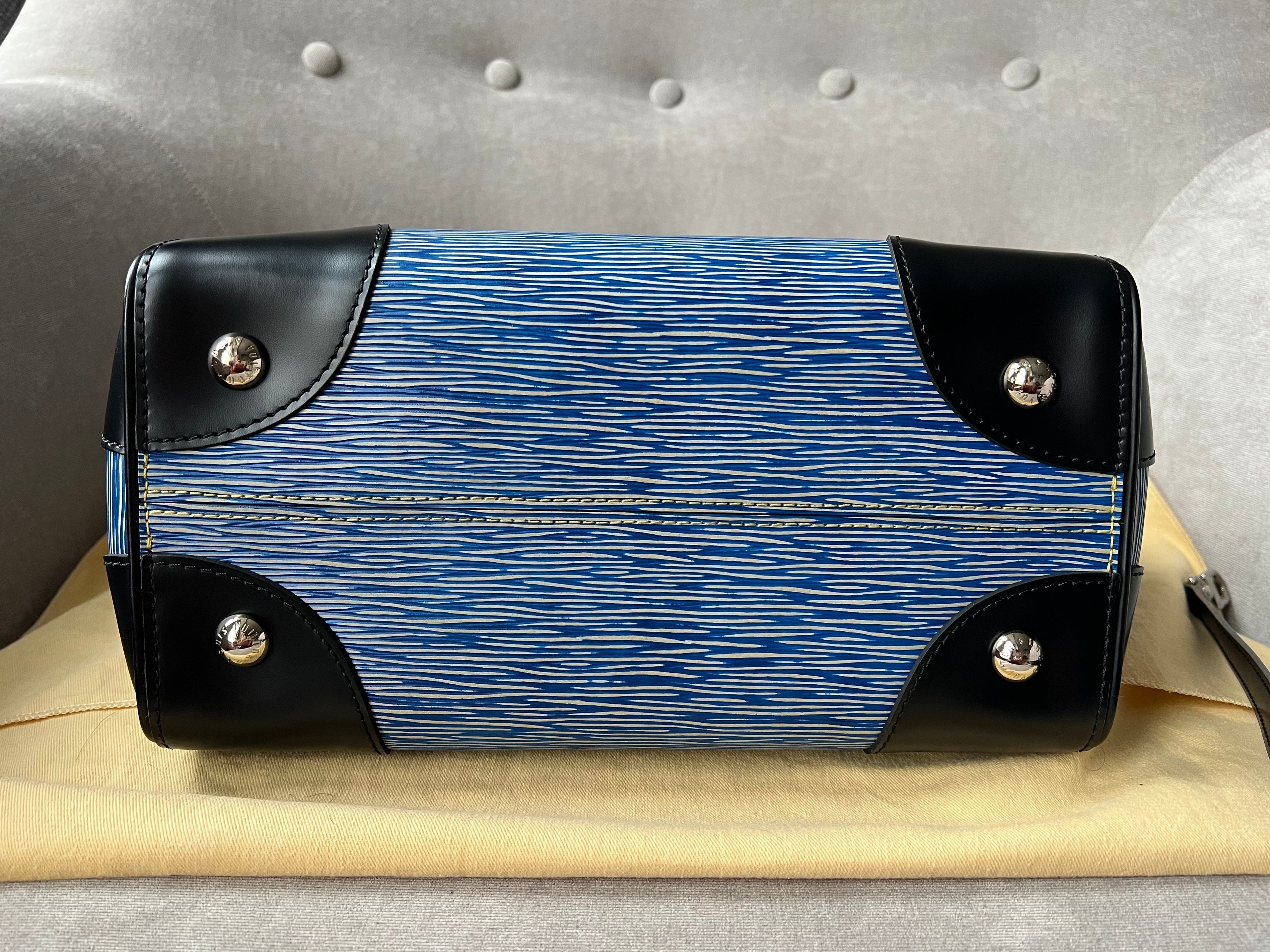 Louis Vuitton Phenix Shoulder Tote in Blue Jean Denim Blue Epi Noir