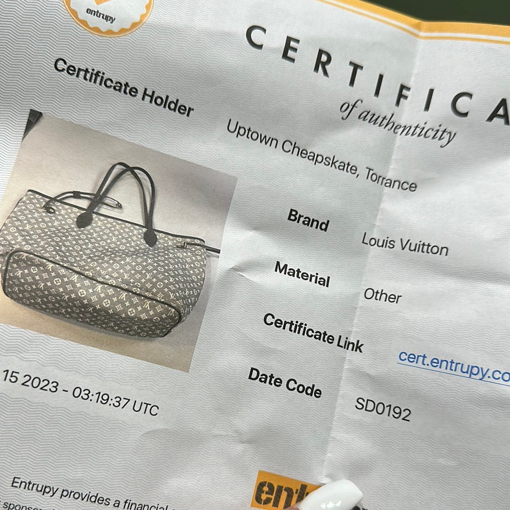 Louis Vuitton Grey Denim Neverfull MM
