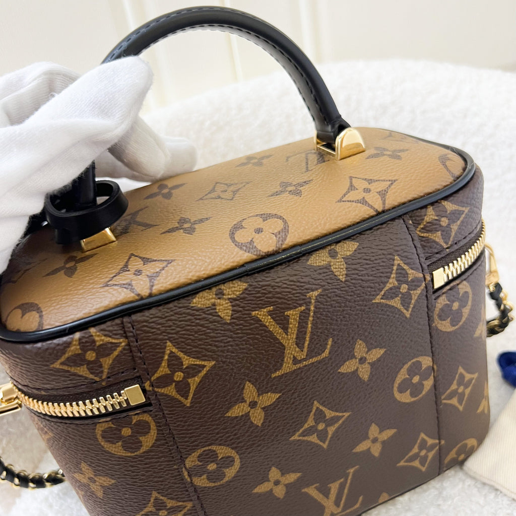 LV Vanity PM in Monogram Canvas, Black Calfskin Trim and GHW