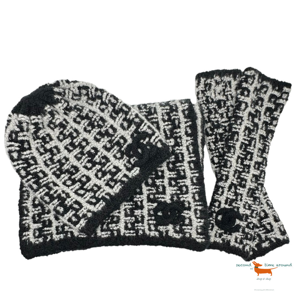 Chanel Scarf, Gloves and Hat