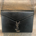 Saint Laurent Cassandra Chain Wallet Crocodile Leather Bag