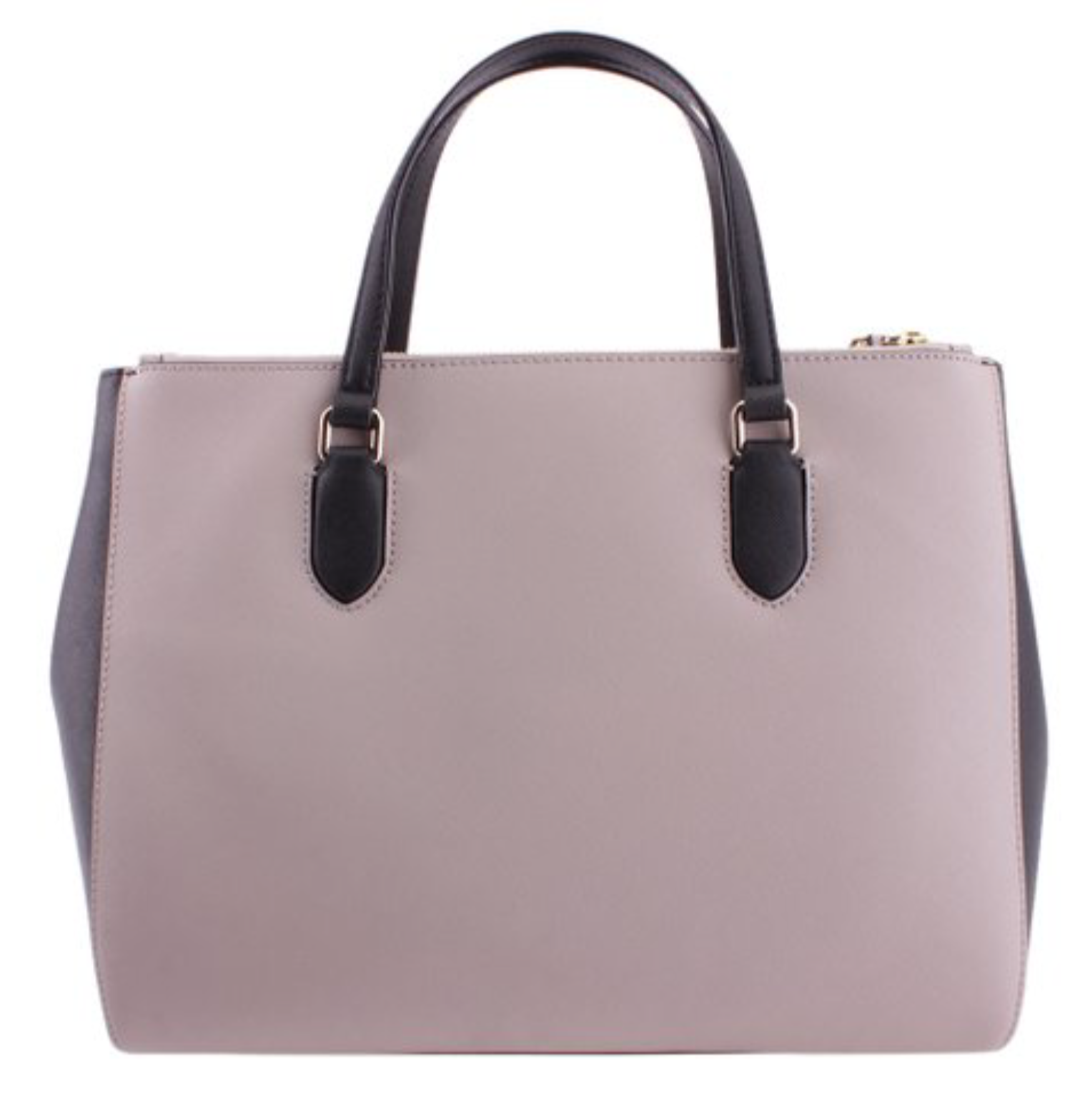 KATE SPADE LEIGHANN LAUREL WAY Leather Satchel Almond/Black