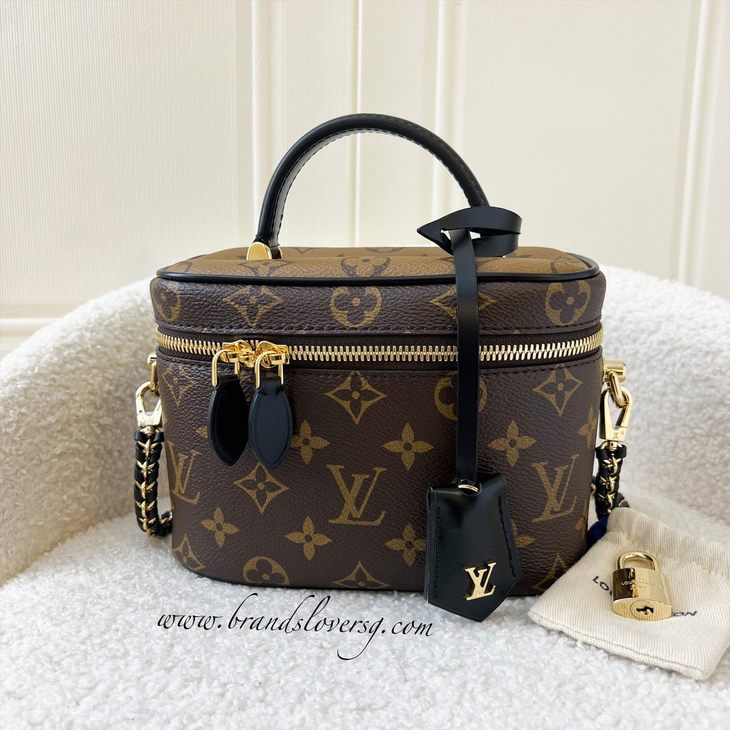 LV Vanity PM in Monogram Canvas, Black Calfskin Trim and GHW