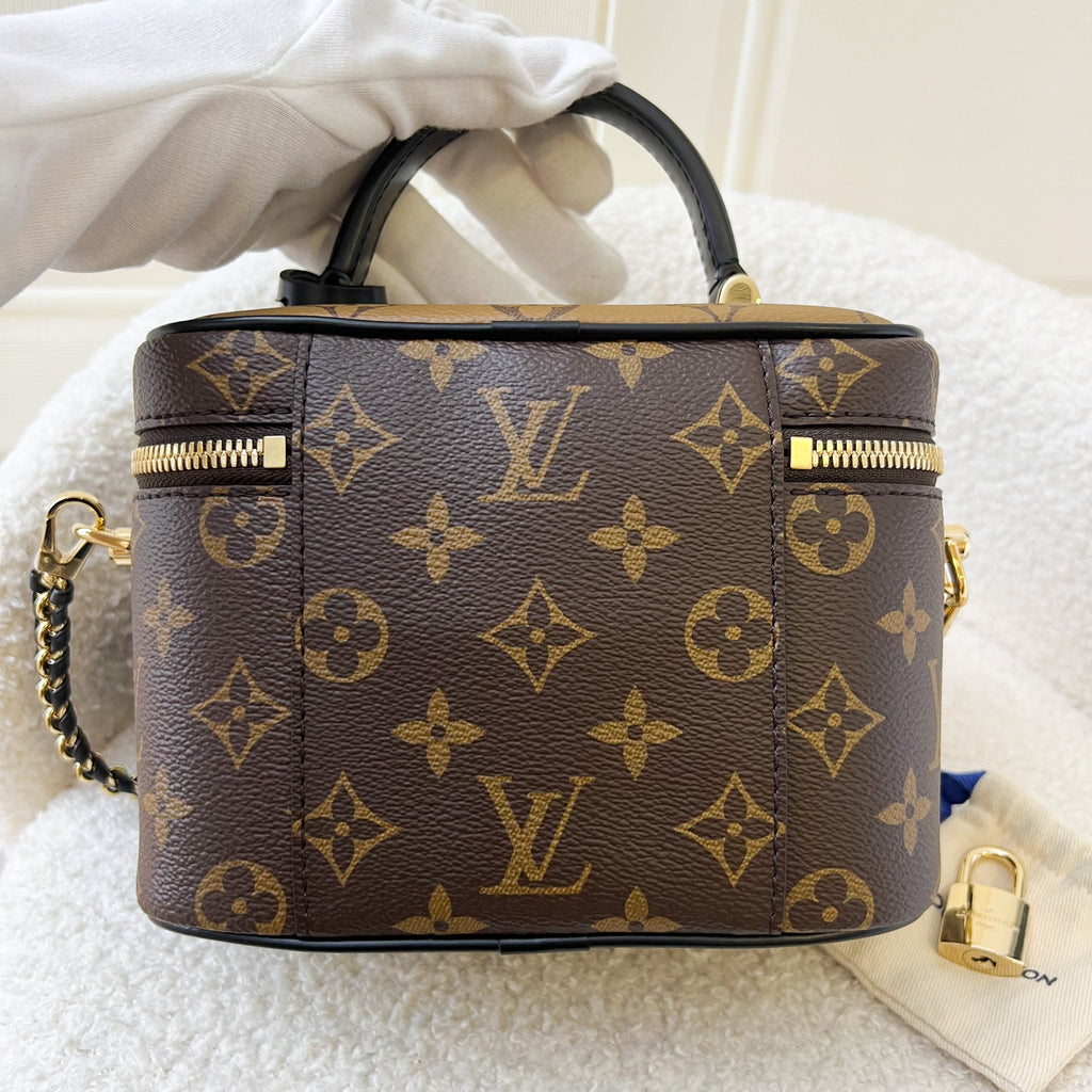 LV Vanity PM in Monogram Canvas, Black Calfskin Trim and GHW