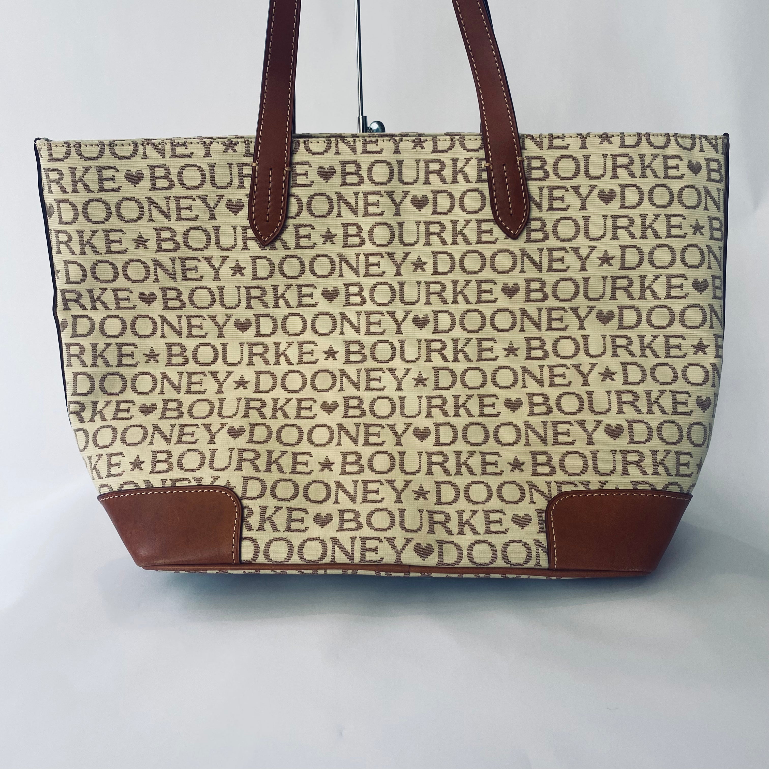 DOONEY & BOURKE Large Tote Cream and Lavender NWOT