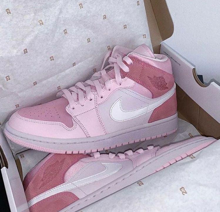 Designer Air Jordan 1 Mid" GLAMIgital Pink High Q