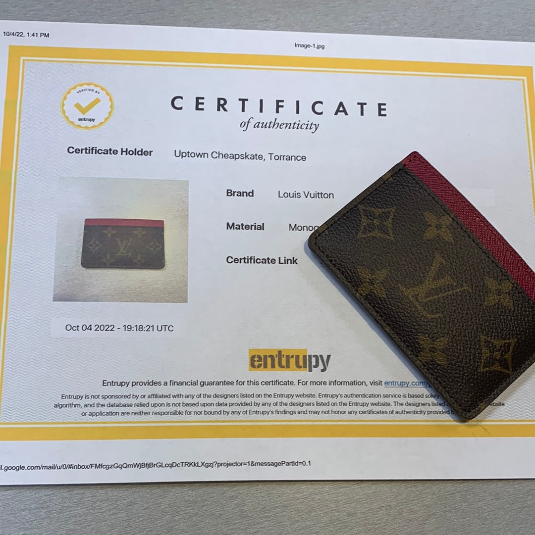 Louis Vuitton Monogram Fuchsia Card Holder